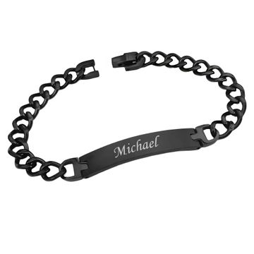 Esclava de acero inoxidable con placa personalizable - 1841