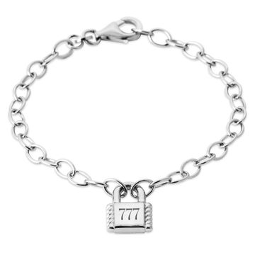 Pulsera de plata con candado - 2779