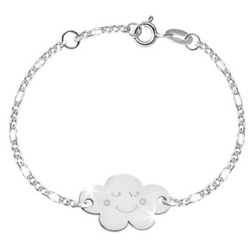 Pulsera nube con grabado - 2234
