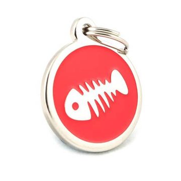 Chapa identificativa para Gatos roja - 2060