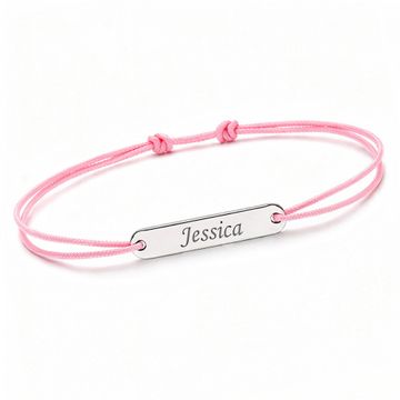 Pulsera de cordón con placa personalizable - 2188