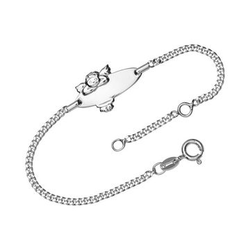 Esclava de plata ángel con grabado - 0220