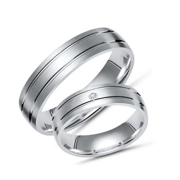 Alianzas de plata con grabado - 0317