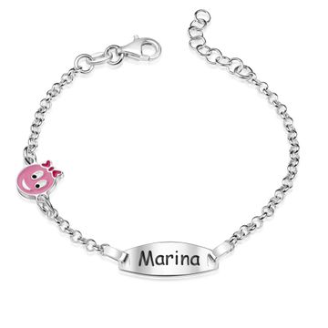 Pulsera de plata con emoticono - 2510