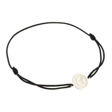 Pulsera de cordón herradura de plata - 2362