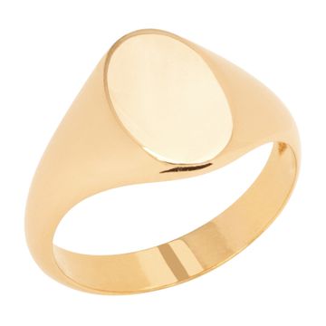 Anillo de sello chapado en oro con grabado - 2711