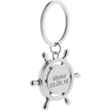 Llavero timón de barco personalizado - 2490