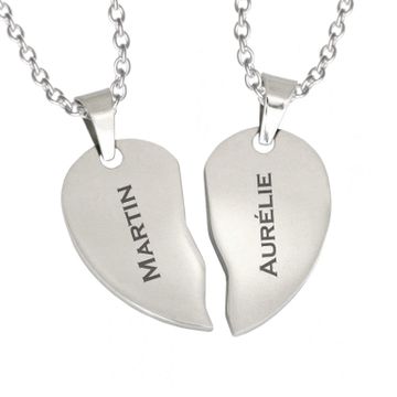 Colgantes corazón con grabado - 1851