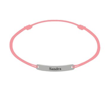 Pulsera de cordón con placa personalizable - 2188