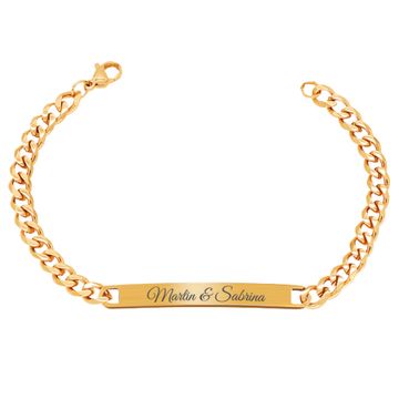 Esclava dorada de acero inoxidable - 2157