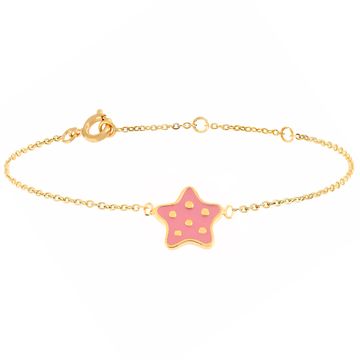 Pulsera estrella chapada en oro - 2421
