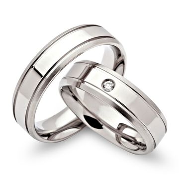 Alianzas de acero inoxidable con grabado - 0340