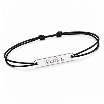 Pulsera de cordón con placa personalizable - 2186