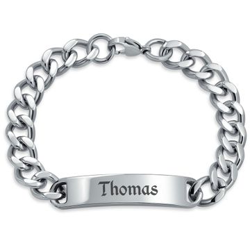 Esclava de acero inoxidable con grabado - 1873