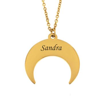 Colgante de media luna dorado - 2141