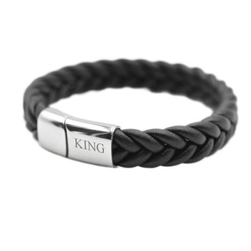 Pulsera de cuero con grabado - 2211