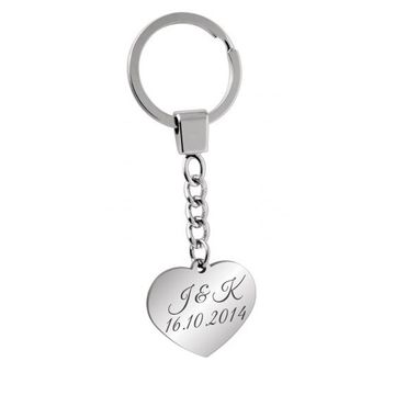 Llavero corazón con grabado - 2535