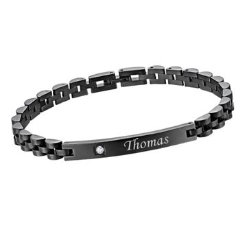 Pulsera de acero inoxidable con grabado - 2947