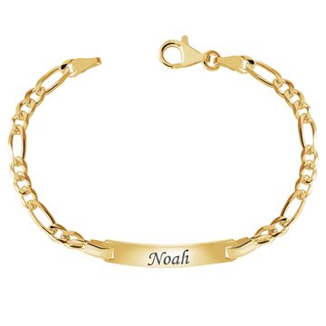 Esclava de plata dorada con grabado - 0736