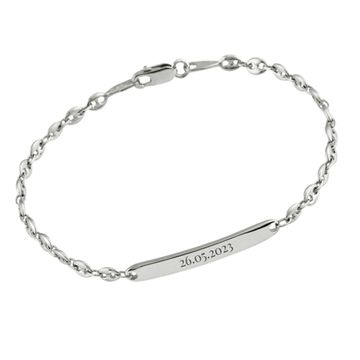 Pulsera de identidad en plata - 2838