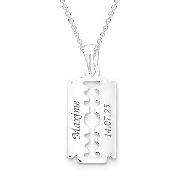 Colgante hoja de afeitar con grabado - 1765