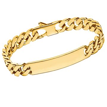 Pulsera de eslabones chapados en oro 8mm - 2757