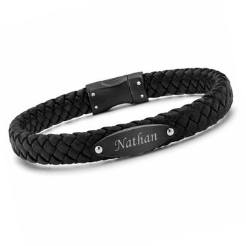 Pulsera de cuero trenzado personalizabl - 2370