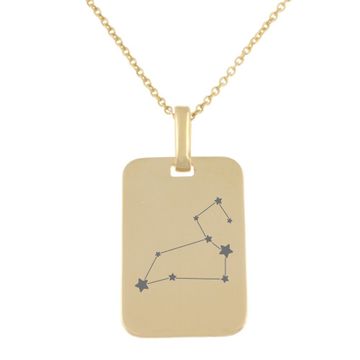 Colgante de signo zodiacal chapado en oro - 2877