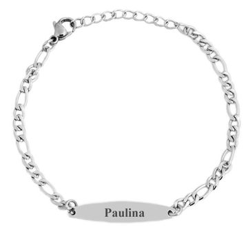 Esclava de acero inoxidable con grabado - 2294