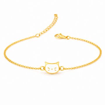 Pulsera de gato con grabado - 2424