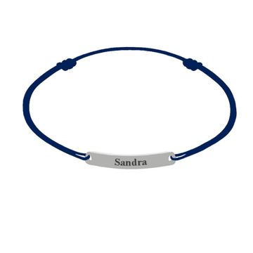Pulsera de cordón con placa personalizable - 2187