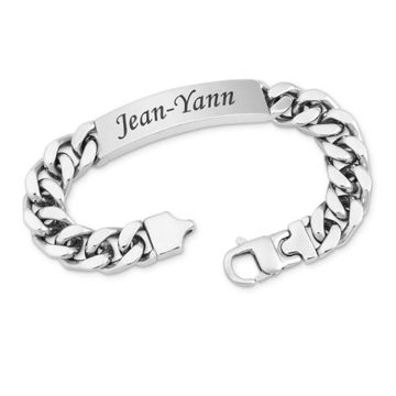 Esclava de acero inoxidable con placa personalizable - 0240