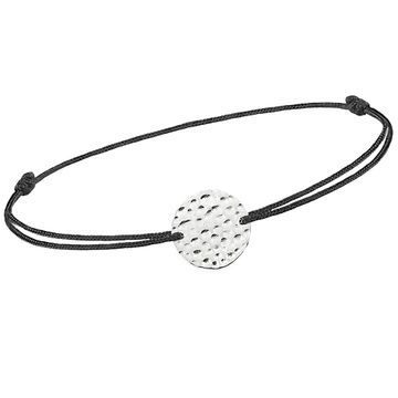 Pulsera de cordón con medallón de plata - 2185 