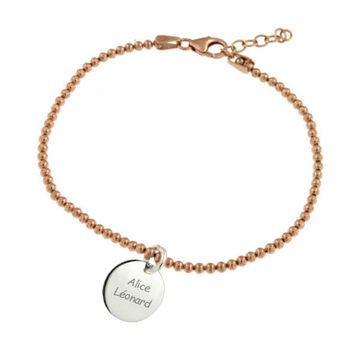Pulsera de plata con colgante personalizable - 1748