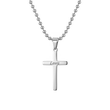 Colgante en forma de cruz con grabado - 1882