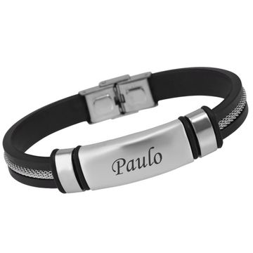 Pulsera de caucho con grabado - 2307