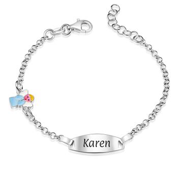 Pulsera de plata con ángel - 2511