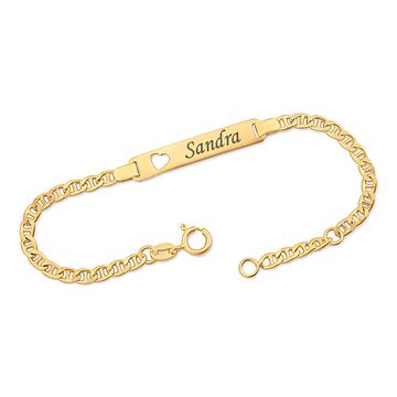 Pulsera chapada en oro con grabado - 2125