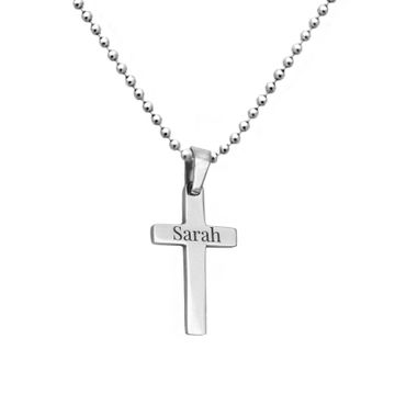 Colgante en forma de cruz con grabado - 1843