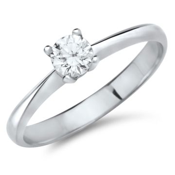 Anillo circonita plata con grabado - 1370