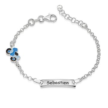 Pulsera de plata con grabado - 2513