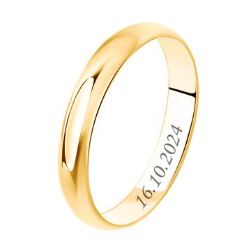 Anillo chapado en oro con grabado - 2708