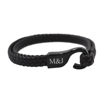 Pulsera de cuero con grabado - 2402