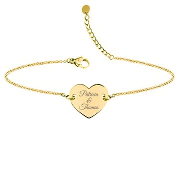 Pulsera corazón con grabado - 2398