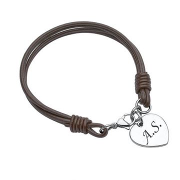 Pulsera de cuero con grabado - 1782