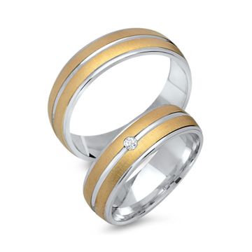 Alianzas de plata con grabado - 1267