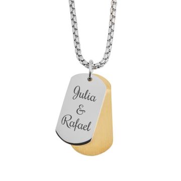 Cadena de placa de identificación personalizada - 2477