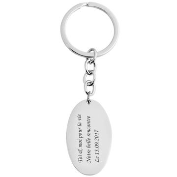 Llavero de acero inoxidable con grabado - 2096