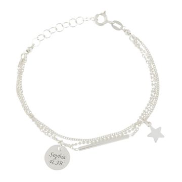 Pulsera de plata personalizable - 2363