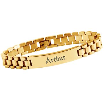 Pulsera de acero inoxidable dorado - 2841